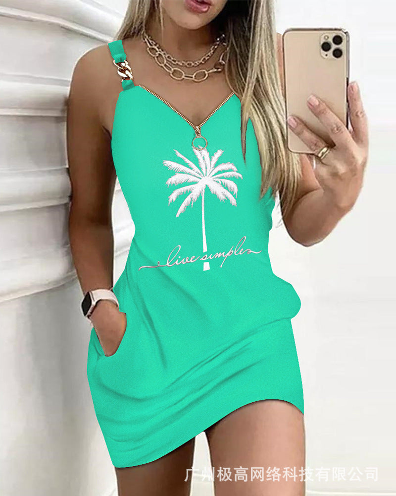 2023 ODS3705 Color Block Mini Dress for Women