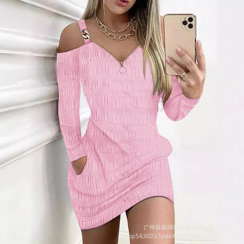 2023 ODS3705 Color Block Mini Dress for Women